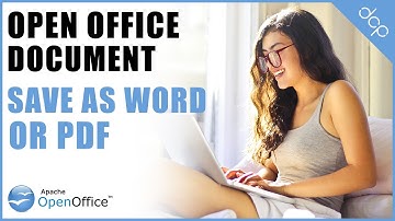 Open Office Writer - Save as PDF or Word Document Tutorial
