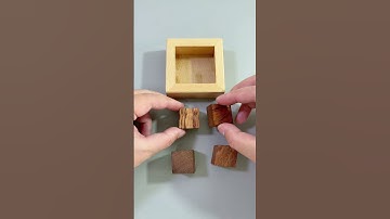 Can you put four wooden blocks into the box?#Puzzles #IQ #iqtest