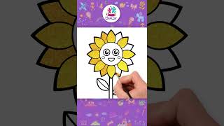 Easy Sunflower Drawing 🌻 #shorts #sunflower #drawing