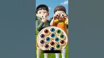 Rainbow Candy Slime Mukbang by Squid Game AI  #ASMR #squidgame2