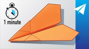 FLIES OVER 100 FEET!!! How to Make an EASY Paper Airplane in 1 Minute (60 Seconds)