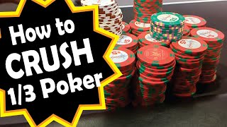 How to beat low stakes poker - 7 tips to crush 1/3 - Tips and Strategies - Poker Vlog #25