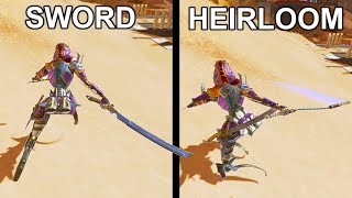 *Ash Sword VS Heirloom* 3RD person melee animations