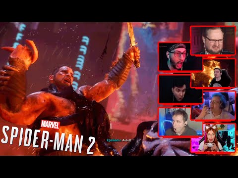 Видео: Реакция Летсплейщиков на Отрезание языка Веному | Marvel's Spider-Man 2