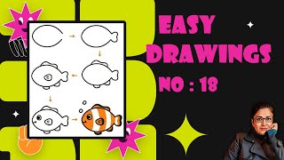 🐠 Let's draw Nemo! A fun and easy way for kids to explore ocean adventures. 🎨✨ #KidsArt
