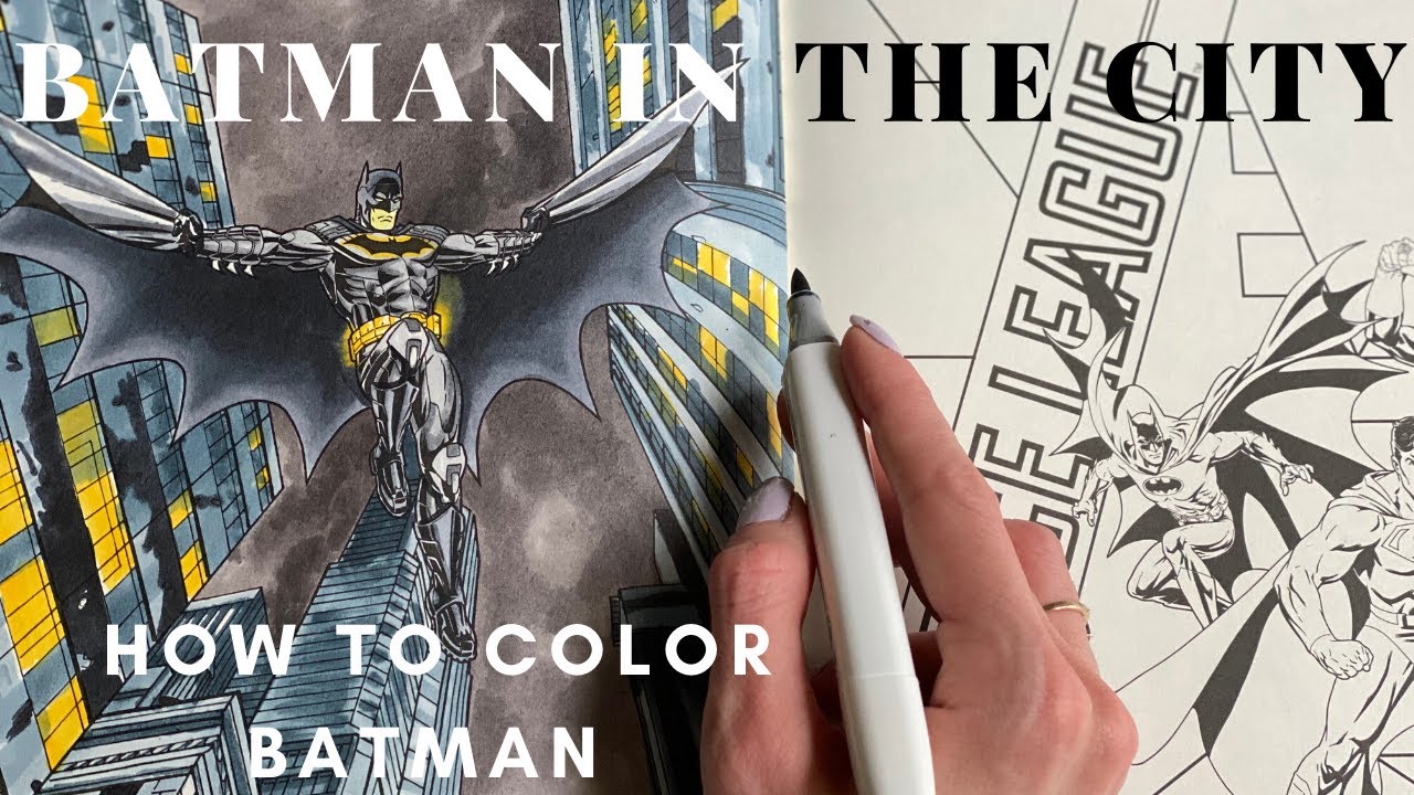 Coloring BATMAN | Superheroes coloring book | DC comics