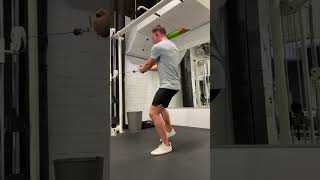 Cable machine split stance Pallof rotations