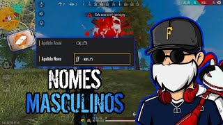 Tops Nomes masculinos  Para Usar No Free Fire 2021  S Nick Top pt3