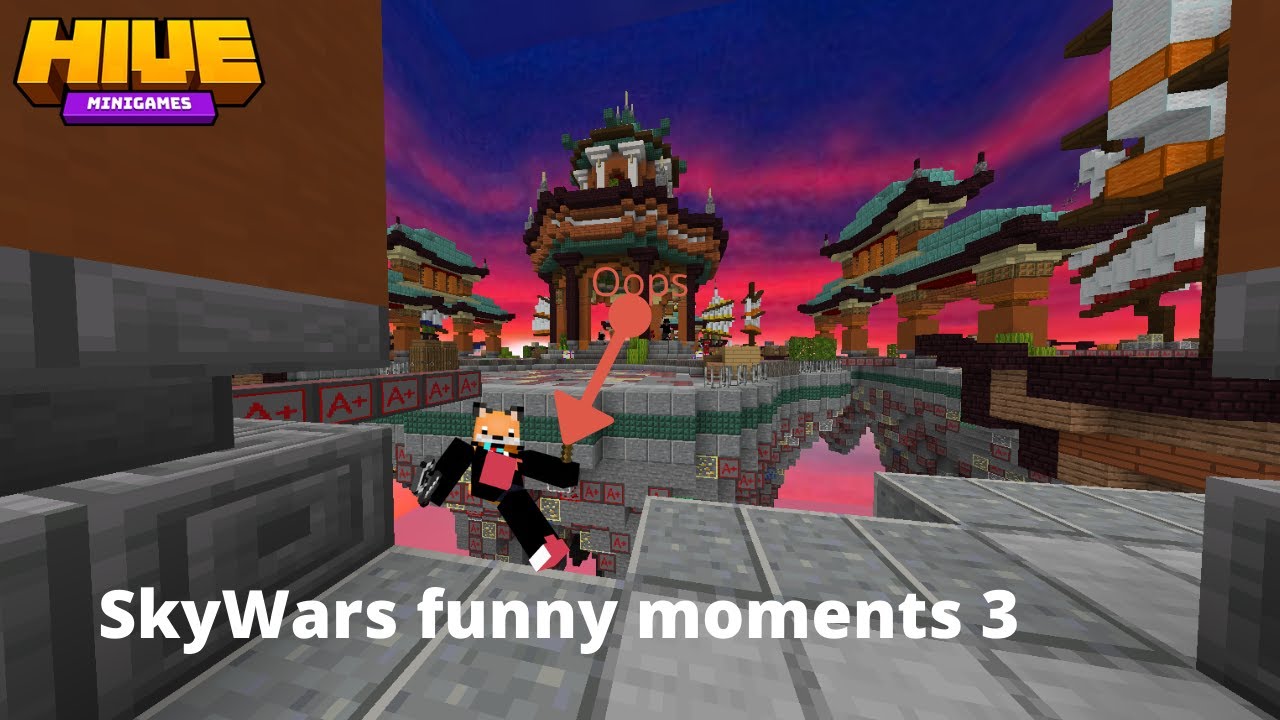 Funny moments in SkyWars (Hive) 3 - YouTube
