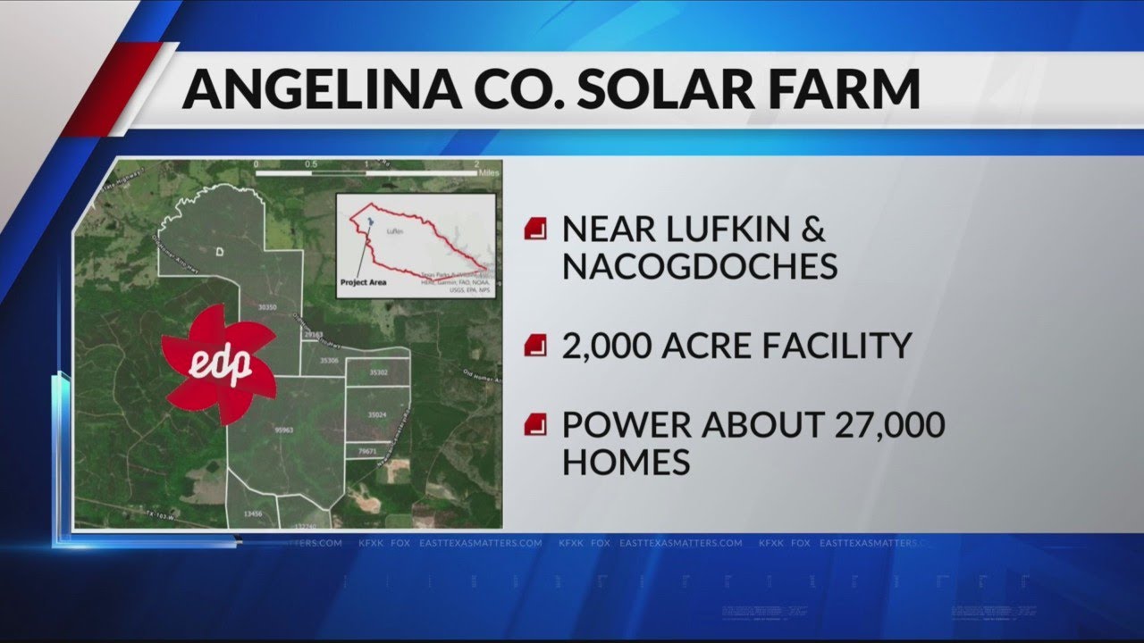 EDP Renewables to build $200 million solar farm near Lufkin; Angelina County grants abatements