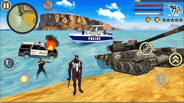 Venom Spider-Man Rope Hero Vice Town Simulator - Fun At VT Military Base #40 - Android Gameplay