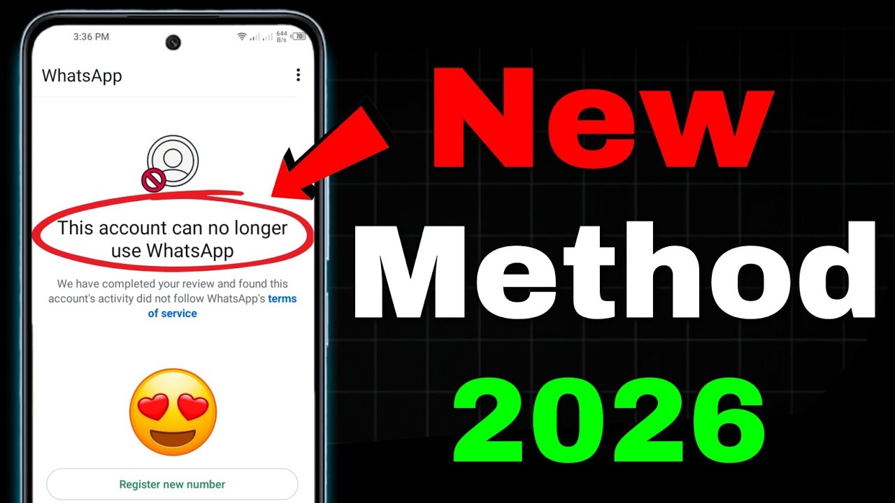 Whatsapp Ban New Solution 2026 || This account can no longer use Whatsapp New 2026
