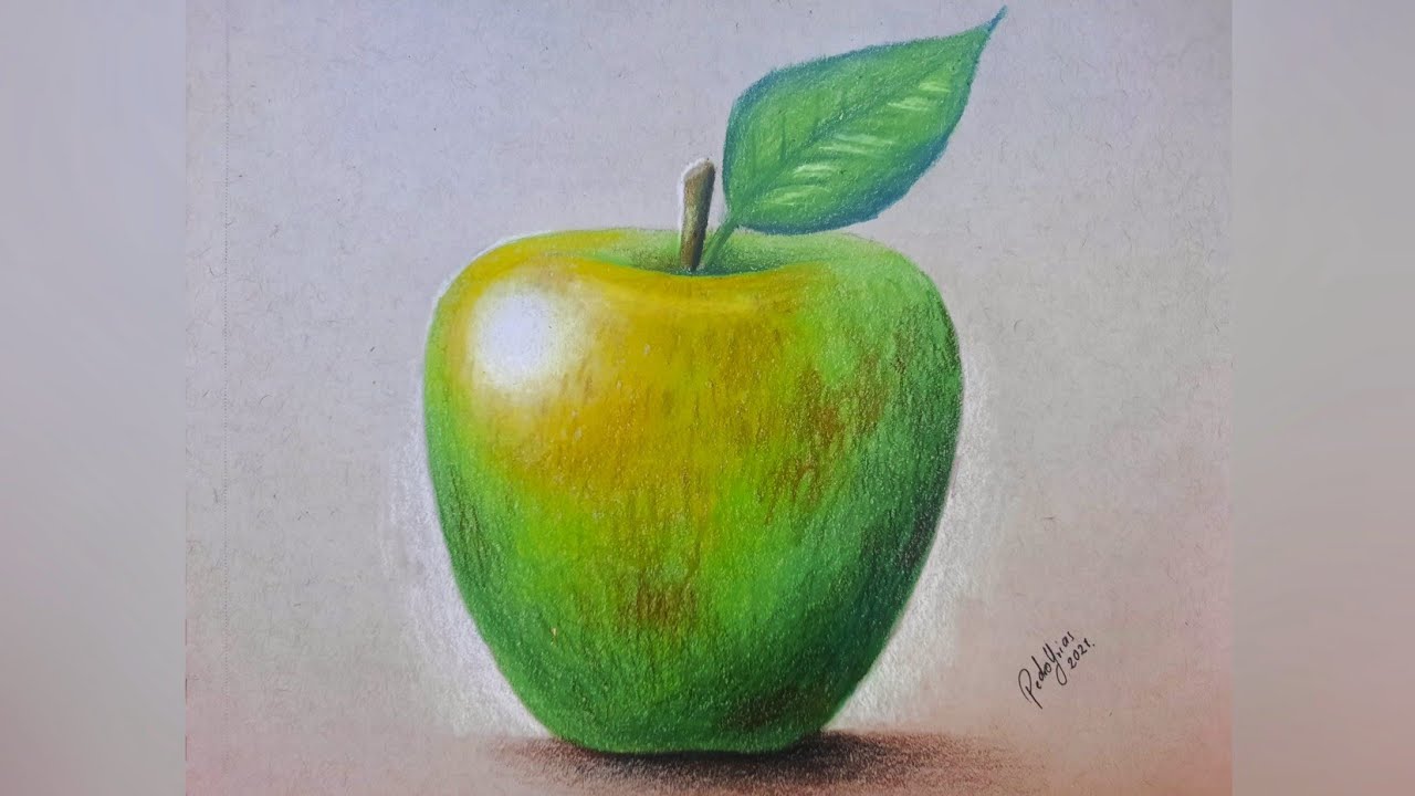 Cómo Dibujar una Manzana Realista con lapices de Colores - thptnganamst.edu.vn