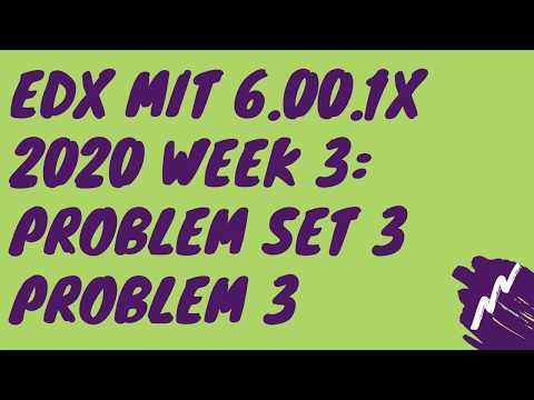 edX MIT 6.00.1x 2020 Week 3: Structured Types Problem Set 3 Problem 3