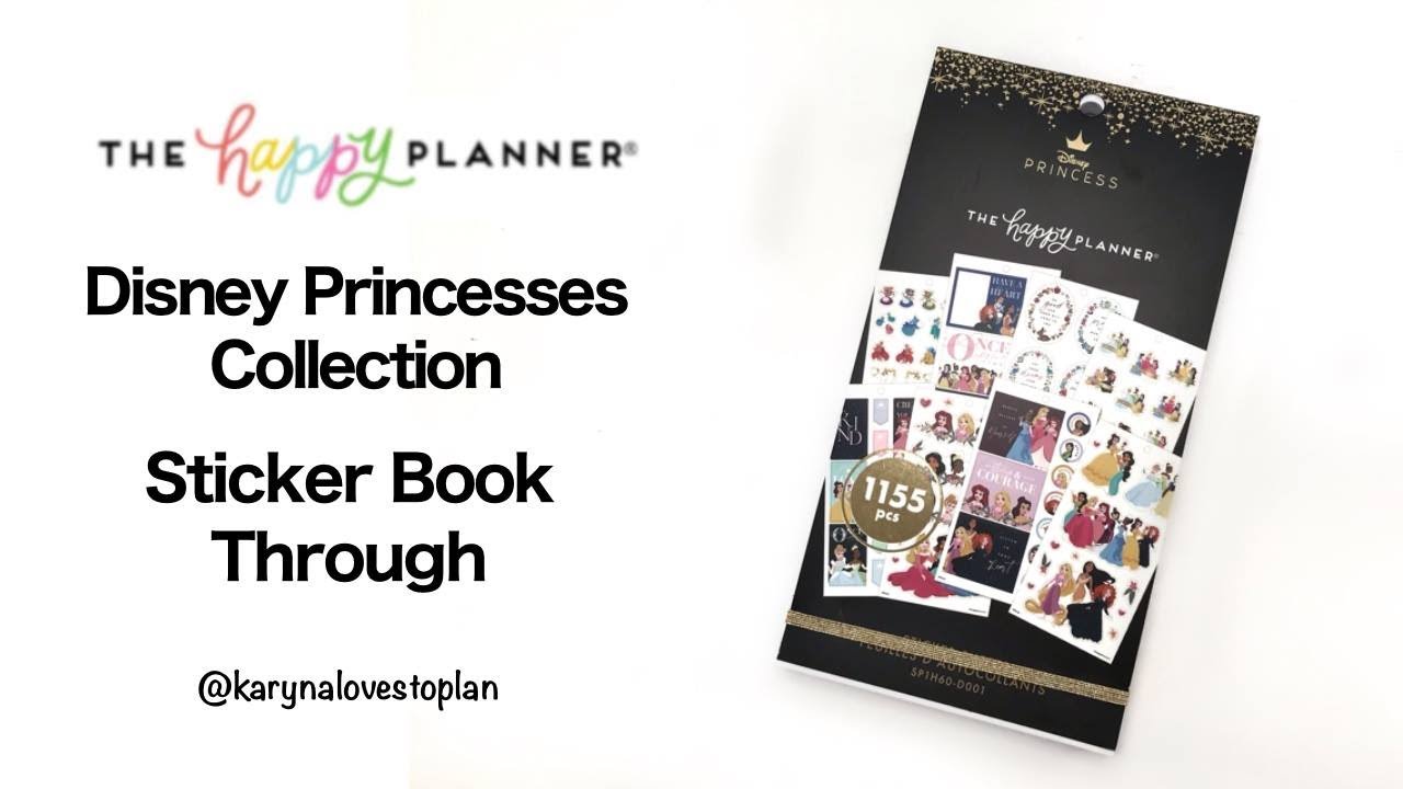 The Happy Planner Disney Princesses Sticker Book 1155 Flipthrough