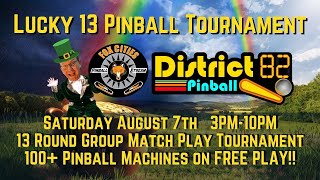 Lucky 13 Pinball Tournament at District 82 Pinball