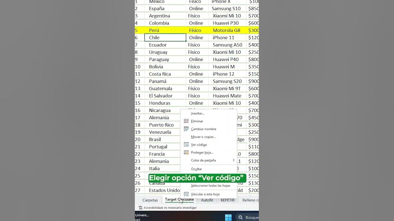 Excel Selecciona filas en amarillo en Excel YouTube