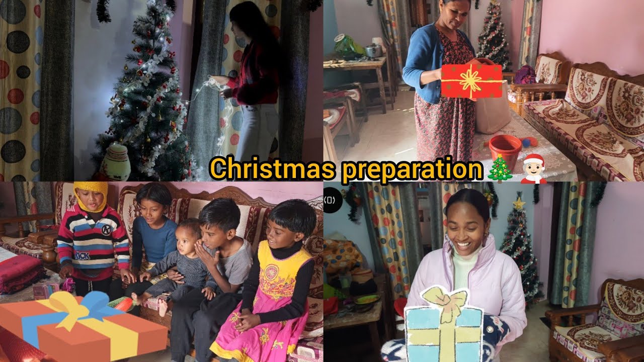घर में मैंने सजा लिया Christmas Tree🎄 घर के सदस्यों को दिया Christmas Gift 🎁⛄🧑🏻‍🎄@Glam683 