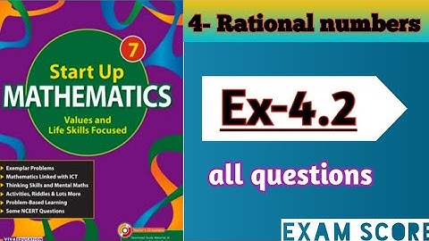 Viva Education start up mathematics class-7 || rational Numbers|| Ex.4.2 || by EXAM SCORE