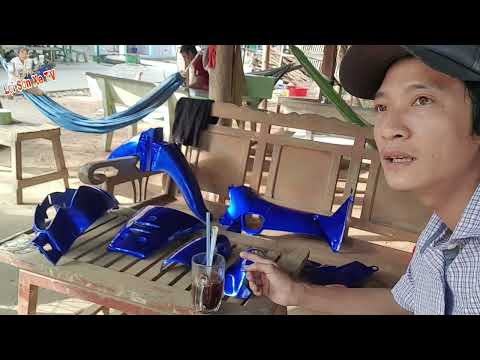 Video Sơn Hoàn Thành Dàn Áo Wave Nhỏ / Màu Xanh Candy - youtube