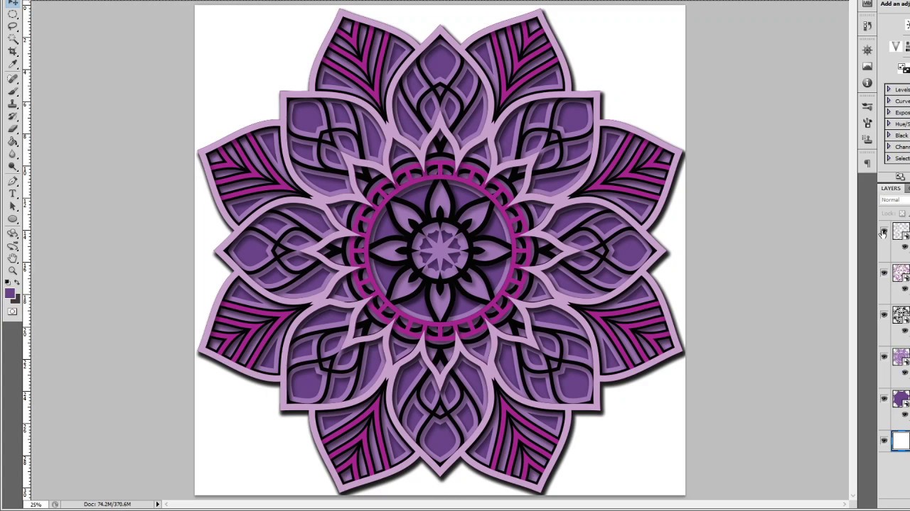 Download 3d Layered Mandala Cut Files 5 Layers Only Youtube