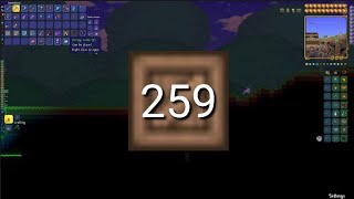 Opening 259 crates in Terraria