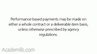 What is government policy regarding performance-based payments?