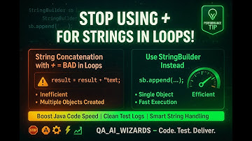 🚀 Mastering Efficient String Handling in Java: Why StringBuilder Matters for Test Automation