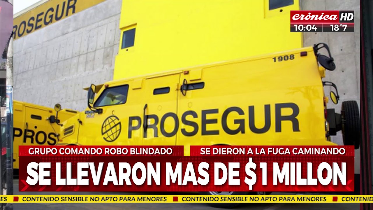 cronica tv ultimas noticias Grupo comando robó más de un millón de pesos de un blindado