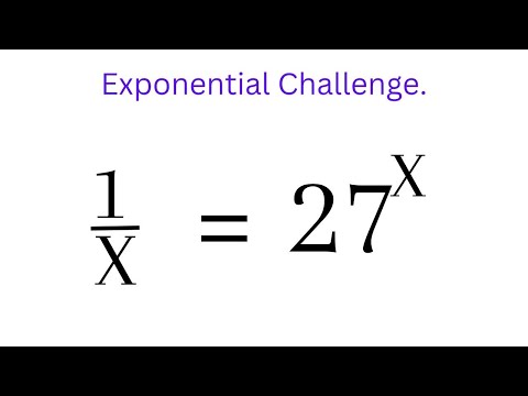 Exponential Equation 1/x=27^x