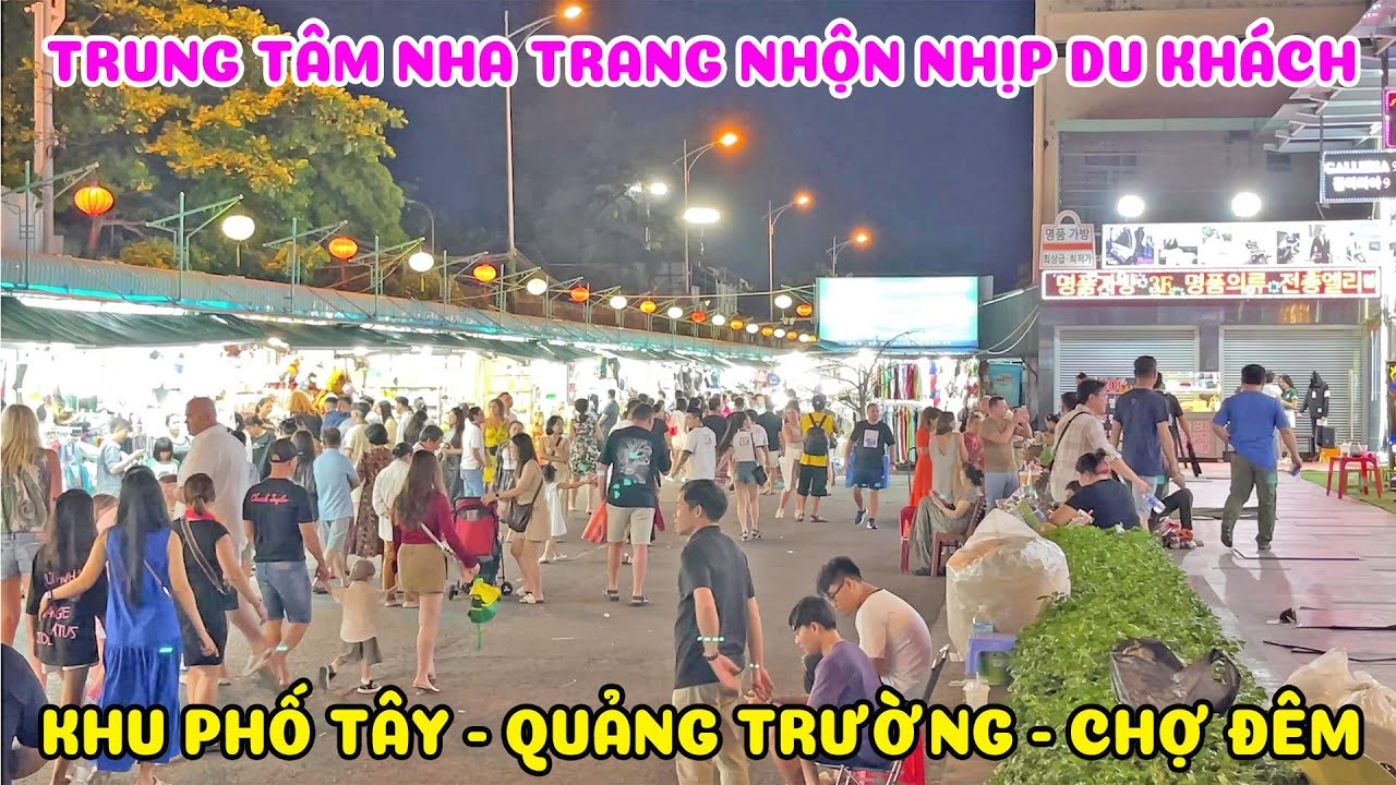 Nha Trang Đông Vui Nhộn Nhịp Du Khách Khu  Vực Trung Tâm Thành Phố