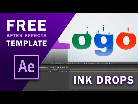Free After Effects Template Tutorial : Ink Drops Logo reveal - YouTube