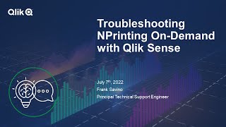 STT - NPrinting On-Demand with Qlik Sense Troubleshooting