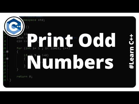 C++ Program to Print Odd Numbers - Explained | Learn C++ Programming