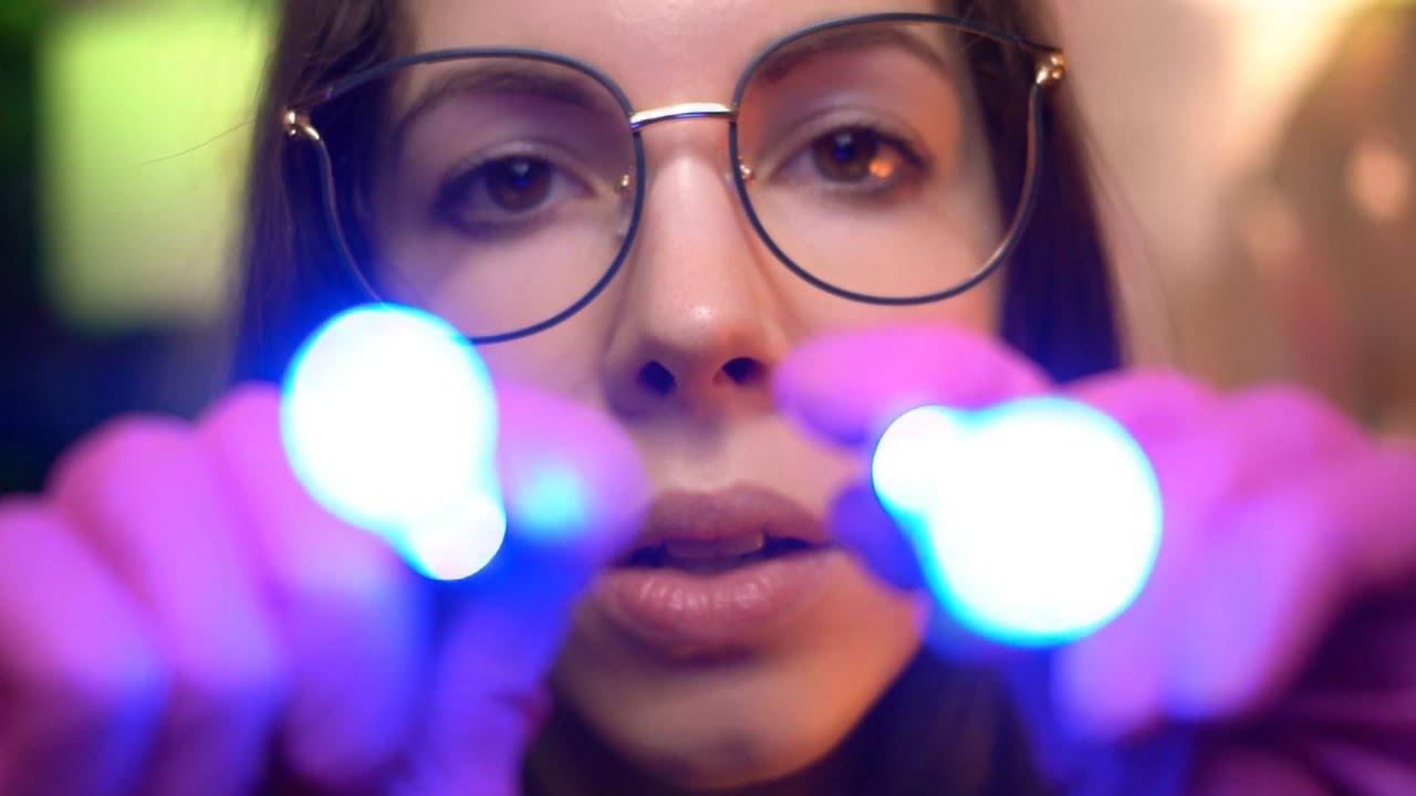 ASMR Relaxing Realistic Cranial Nerve exam (Eye Exam, Hearing Test, Sensory Tests, Medical Checkup)