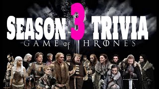 TRIVIA - Game of Thrones (Season 3)  -  20 Questions from the HBO Series  {ROAD TRIpVIA- ep:252]