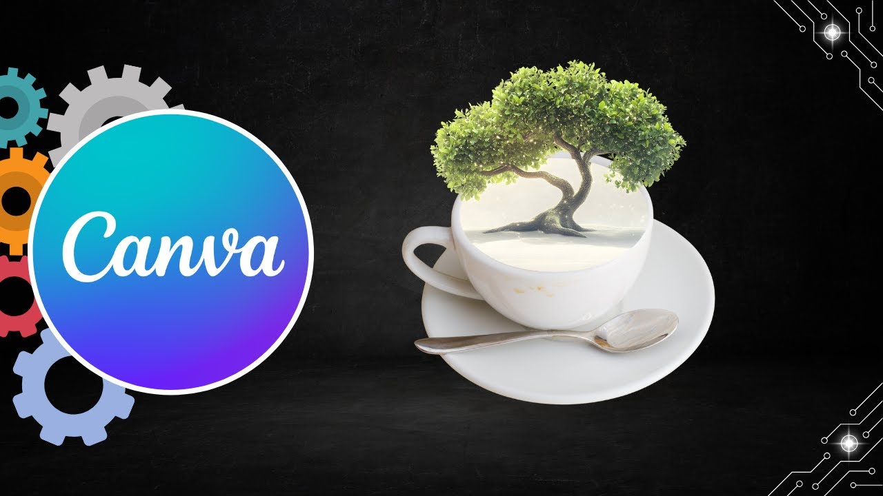How to Create a Surreal Bonsai Tree in a Cup Photo Manipulation in Canva