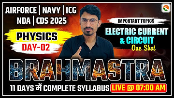 Current & Circuit OneShot for Airforce, ICG | NDA Marathon Classes | Airforce Physics Topic Wise