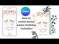 Canva Tutorial # 9| How to create bunny birthday invitation| #PPDIY | #easter #easterbunny #birthday