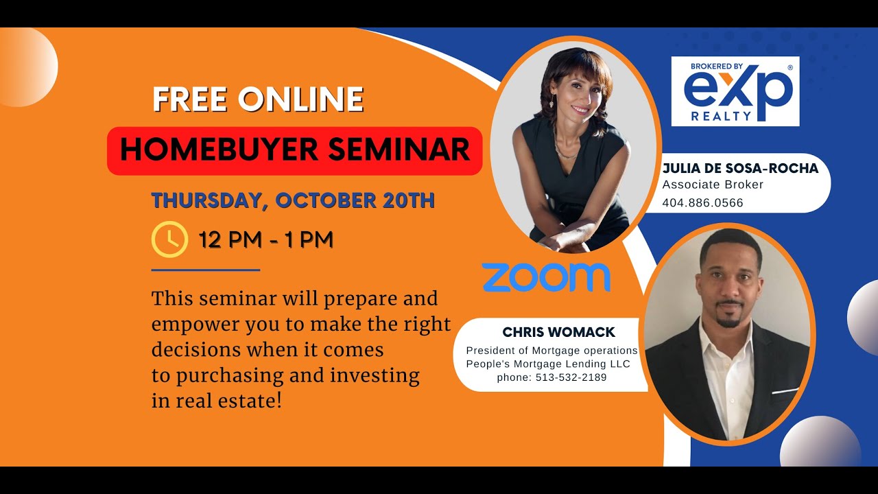 Home Buyer Seminar with Julia De Sosa-Rocha and Chris Womack