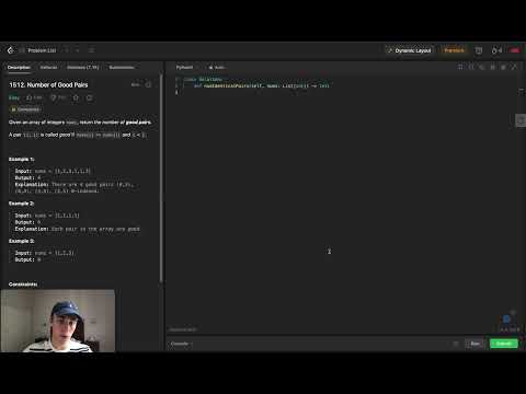 Number of Good Pairs | 1512 Leetcode | Python3