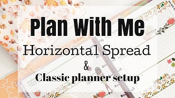 PLAN WITH ME | HORIZONTAL SPREAD | CLASSIC HAPPY PLANNER SETUP