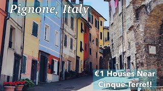 €1 Euro Houses in Pignone, Italy near Cinque Terre. Maybe the BEST €1 Town and 20 Mins from Beach!