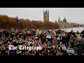 Climate activists block Lambeth Bridge in solidarity with jailed Insulate Britain members