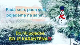 Padá sníh, padá sníh, pojedeme na saních parodie