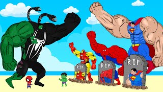 SPIDER MAN & IRON MAN, SUPER MAN vs HULK VENOM : Returning from the Dead SECRET - SUPER HEROES MOVIE
