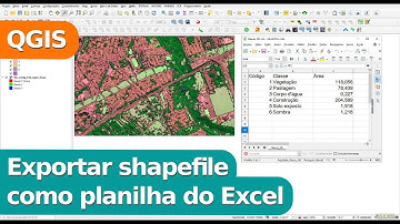 Exportar shapefile como planilha do Excel no QGIS