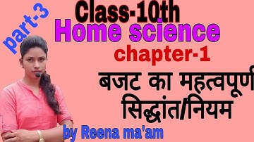 Class-10 Home science/chapter-1st part-3#  शिक्षिका द्वारा प्रतिदर्श बजट का प्रदर्शन by Reena ma