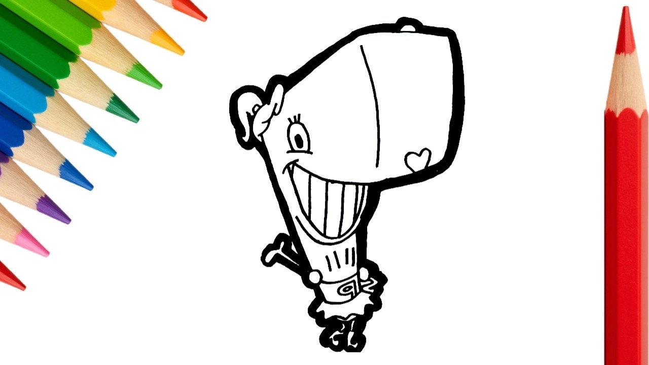 Vẽ Và Tô Màu Pearl Bikini Bottom Siêu Dễ Cho Bé | Học Vẽ Cùng Kinder Bé Tô Màu