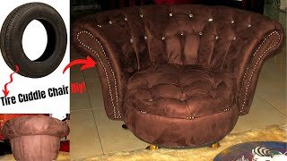 How to turn your old tire into a cuddle chair | Tire Chair DIY|